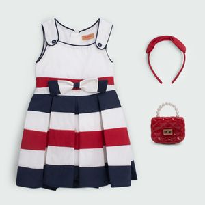 VESTIDO THANA VINCHA/CARTERA NIÑA M1328